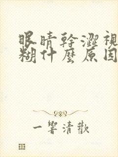 眼睛干涩视力模糊什么原因引起的干