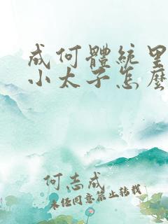 成何体统里面的小太子怎么来的