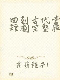 回到古代当太子短剧完整版免费网站