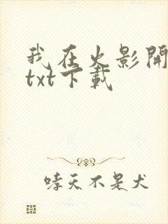 我在火影开直播txt下载