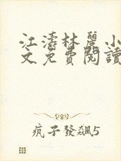 江涛林丽小说全文免费阅读最新章节