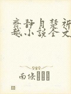 齐静月楚祈瑞穿越小说全文免费阅读