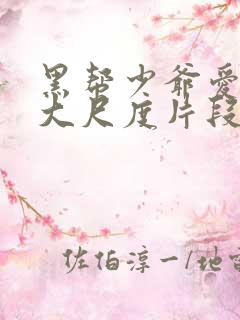 黑帮少爷爱上我大尺度片段