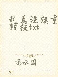 我真没想重生啊精校txt