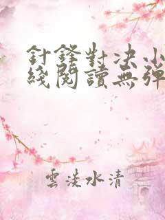 针锋对决小说在线阅读无弹窗