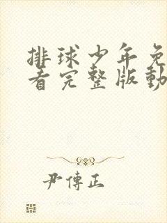 排球少年免费观看完整版动漫高清