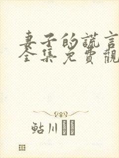 妻子的谎言短剧全集免费观看