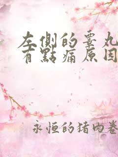 左侧的睾丸稍微有点痛原因