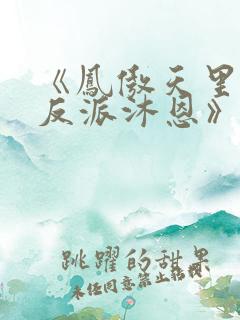 《凤傲天里黄毛反派沐恩》小说