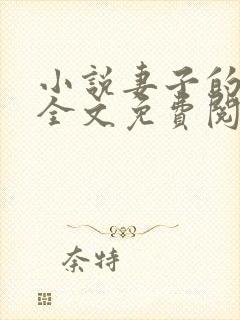 小说妻子的秘密全文免费阅读全文