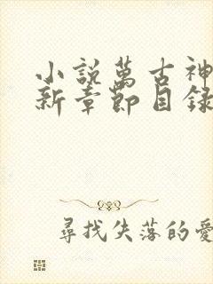 小说万古神帝最新章节目录