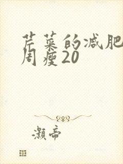 芹菜的减肥法一周瘦20