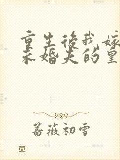 重生后我嫁给了未婚夫的皇叔