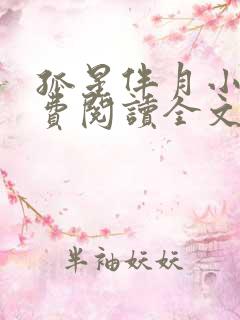 孤星伴月小说免费阅读全文最新章节