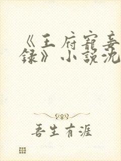 《王府宠妾进阶录》小说沈薇