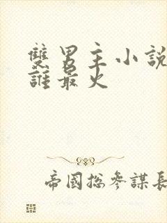 双男主小说作者谁最火