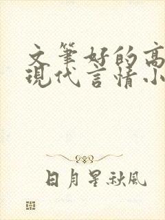 文笔好的高质量现代言情小说