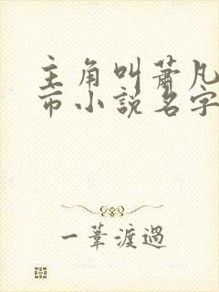 主角叫萧凡的都市小说名字