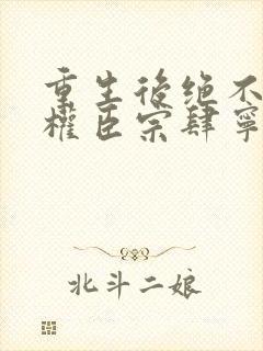 重生后绝不嫁给权臣宗肆宁芙小说阅读