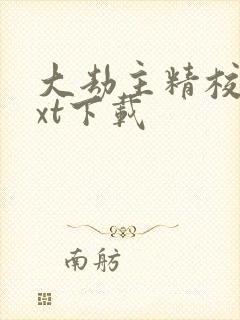 大劫主精校版txt下载