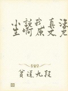 小说我真没想重生啊原文免费阅读