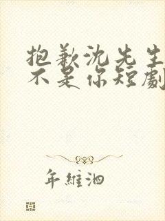 抱歉沈先生孩子不是你短剧