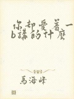 你却爱着一个sb讲的什么