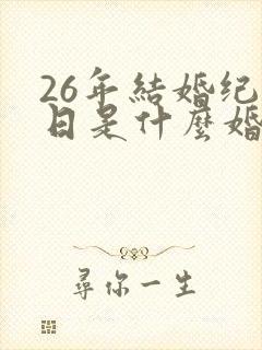 26年结婚纪念日是什么婚