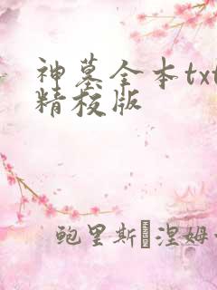 神墓全本txt精校版