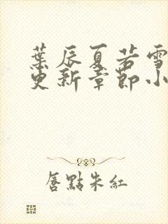 叶辰夏若雪最新更新章节小说免费阅读