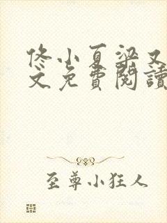 佟小夏梁又岽全文免费阅读笔趣阁