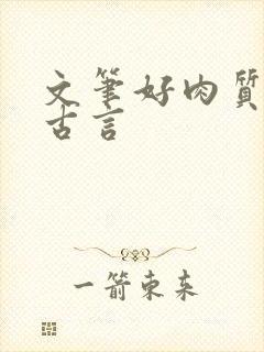 文笔好肉质高的古言