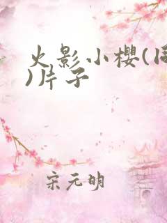 火影小樱(同人)片子