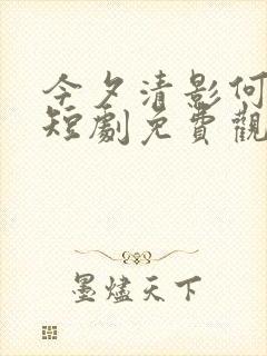 今夕清影何处寻短剧免费观看全集