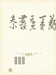 夫君天下第一甜小说免费阅读