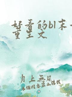 好看的bl末世重生文