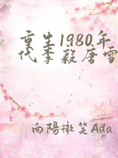 重生1980年代李毅唐雪