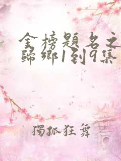 金榜题名之状元归乡1到9集观看