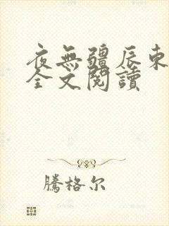 夜无疆辰东小说全文阅读