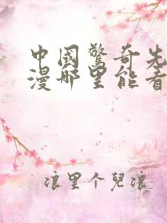 中国惊奇先生动漫哪里能看