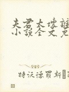 夫君太坏谁的错小说全文免费阅读