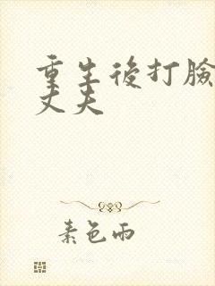 重生后打脸肩祧丈夫