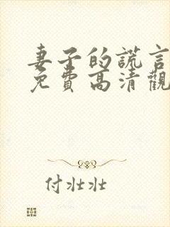 妻子的谎言短剧免费高清观看