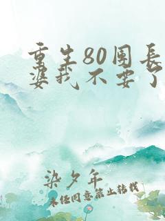 重生80团长老婆我不要了