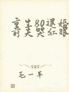 重生80退婚后前夫哭红眼在线阅读