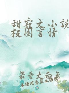 甜宠文小说推荐校园言情