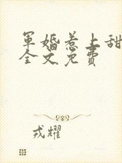 军婚惹上甜火妻全文免费