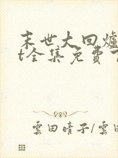 末世大回炉txt全集免费下载