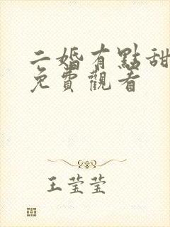 二婚有点甜短剧免费观看