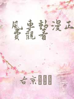 风车动漫正版免费观看